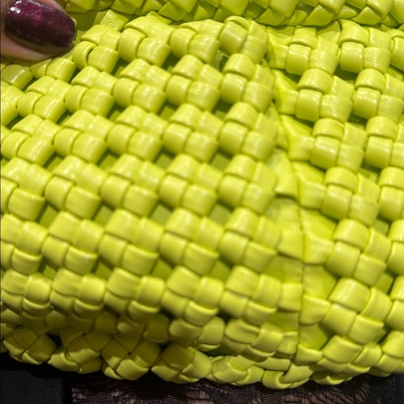 Anthropologie Lime Green Woven Shoulder Bag - Picture 8 of 8